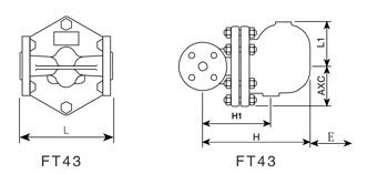 FT43H杠杆浮球式蒸汽疏水阀(图2)