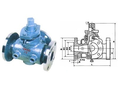 BX44W三通保温旋塞阀(图2)