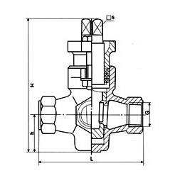 X14T三通铜芯内螺纹旋塞阀(图2)