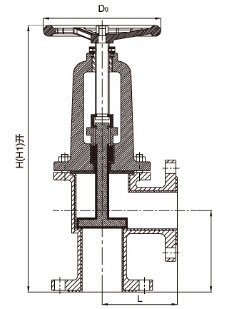 J44F46衬氟角式截止阀(图2)
