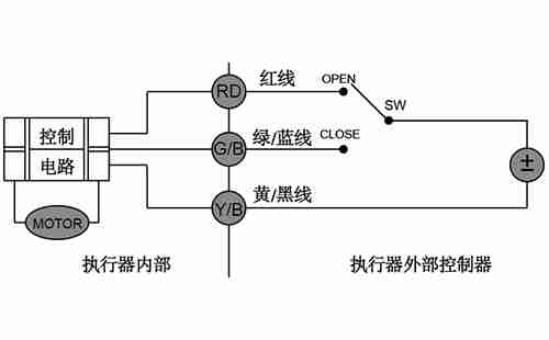 CR02电动球阀配线图