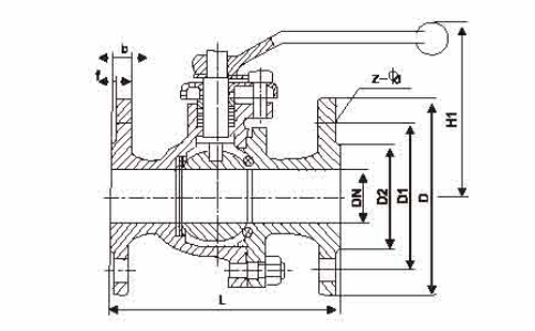 日标法兰球阀Q41F-20K尺寸结构图解