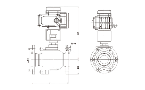电动钢衬四氟法兰球阀Q941PFA-16C