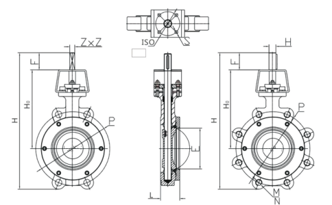 美标凸耳高性能蝶阀D73W-150LB 美标凸耳高性能蝶阀D73W-150LB