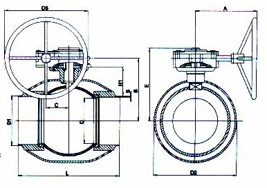 埋地式全行接球阀CDR图